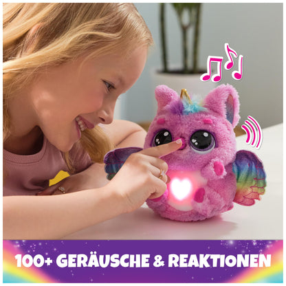 Hatchimals Alive Mystery Egg Pufficorn - magical self-hatching egg about 25 cm tall with interactive surprise plush toy, for children aged 5 and up.
