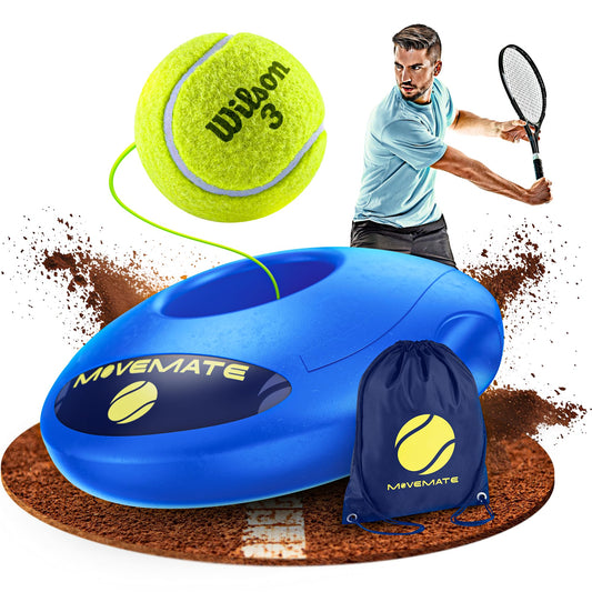 MOVEMATE Tennis Trainer Set with Wilson® tennis ball | innovative ball game for outdoor, garden, park for children & adults | includes carrying bag & instructional videos