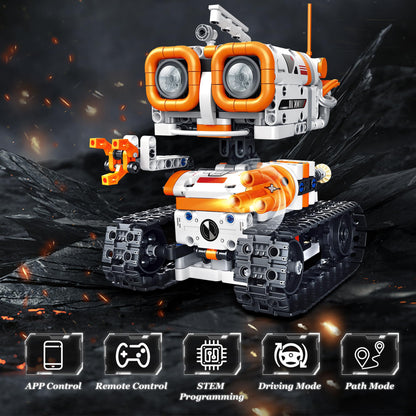 MOJINO Robot Toy for 5 6 7 8 9 10 11 12+ Year Old Boys, 4-in-1 Technology for Boys aged 5-12+ App-controlled Robot Kids Gift for Boys and Girls aged 5-12+ Years