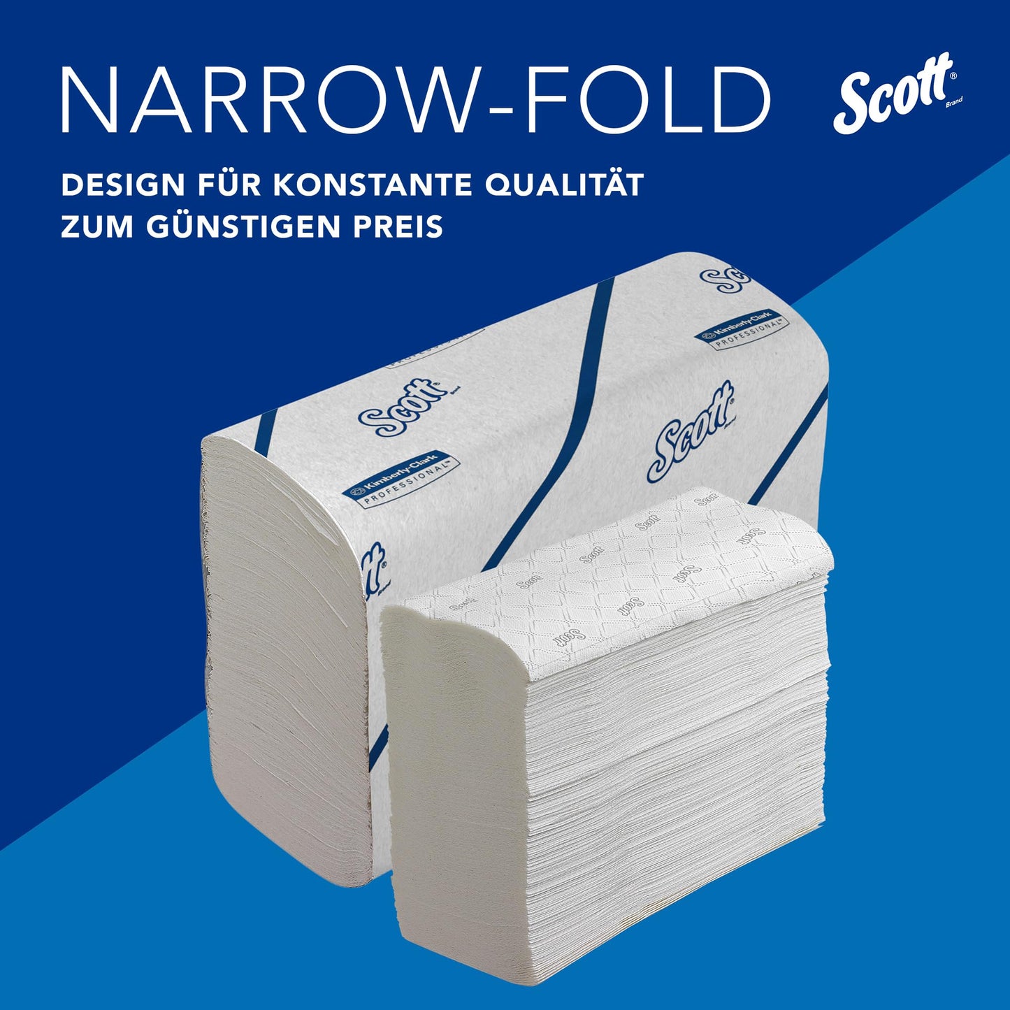 Scott Essential Narrowfold Paper Towels 6656, 1-ply white towel paper, sustainable paper towels made from recycled fibers, 12 packs x 340 (total 4,080 sheets)