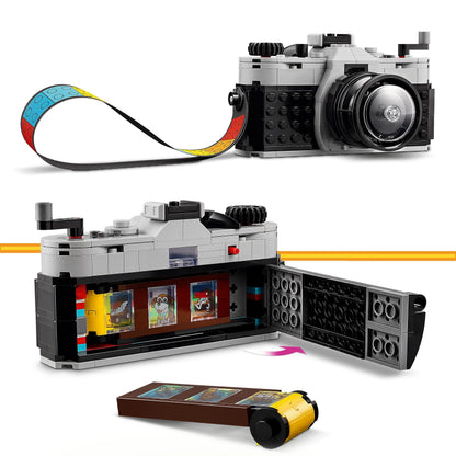 LEGO Creator 3in1 Retro Camera Toy, video camera, TV set, desk decoration & City Burger Truck, building set with toy car for 5-year-old kids.
