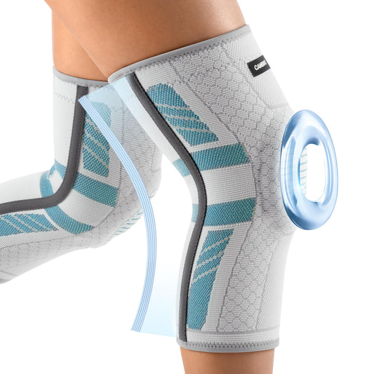 CAMBIVO Knee Brace for Men and Women X2 with PMMA Stabilizers & Patella Padding, Non-Slip & Breathable Knee Support for Meniscus Tear, Arthritis, ACL, Joint Pain, Sports
