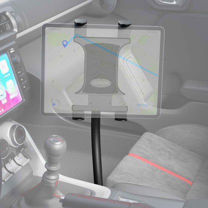 ARKON - Car seat rail or floor tablet mount with 56 cm long arm for iPad Pro, iPad Air 2, iPad Retail, Black