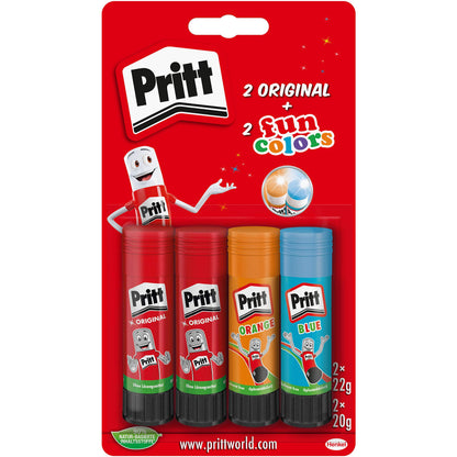 STAEDTLER Noris Club 144 10NC24 watercolor colored pencils + Pritt glue stick, safe and child-friendly adhesive