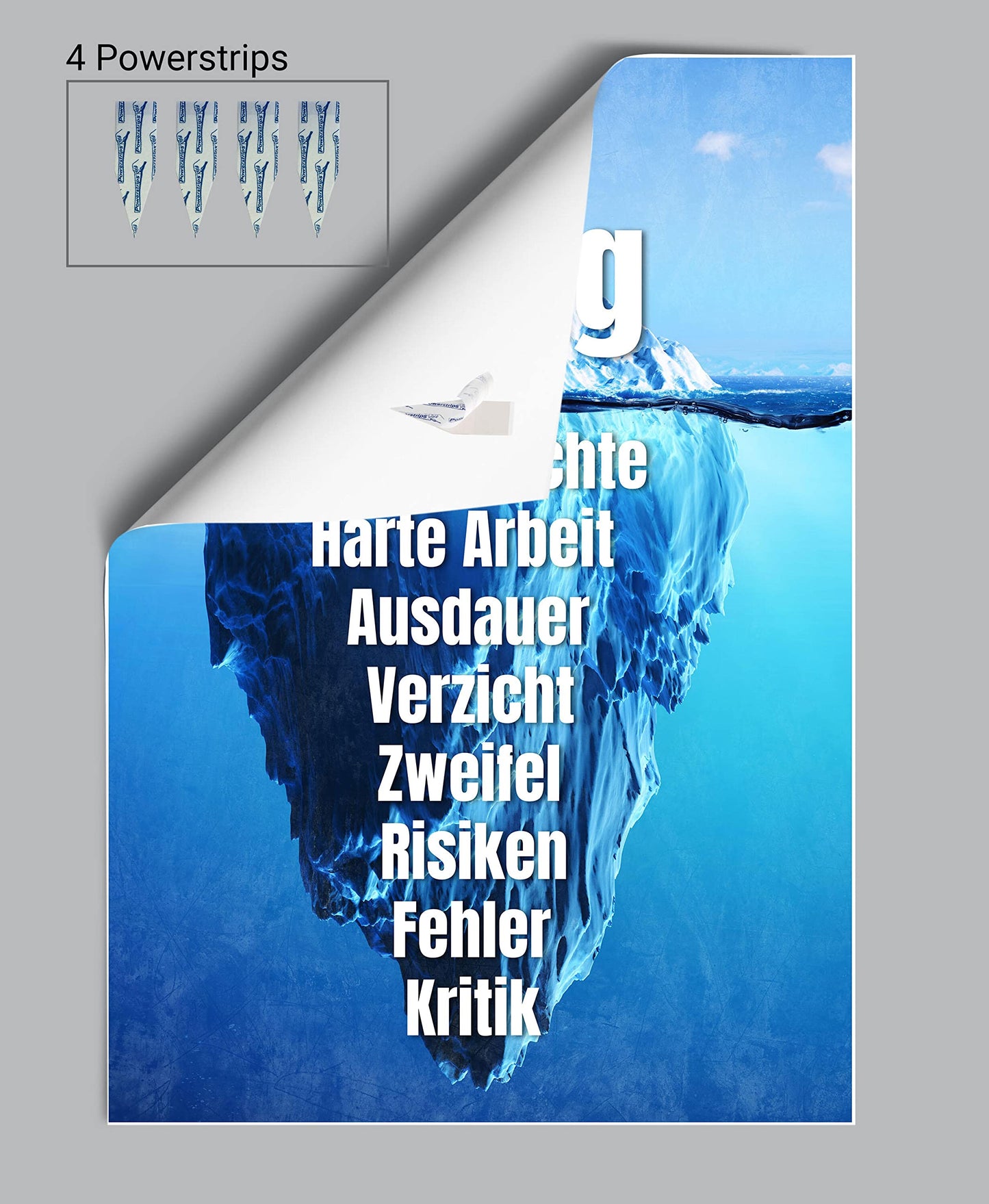 wandmotiv24 Poster as wall decor, size 100x70cm, Success Iceberg, Arctic, Work, Modern wall decor, Wall art, Decor, Picture M0031