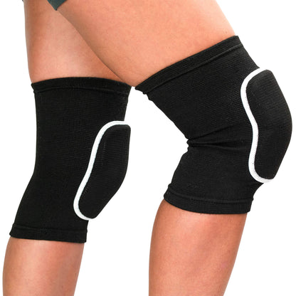 LOUD PROTECTION® ULTRALIGHT Knee Pads - breathable, stretchy, soft - [indoor sports and outdoor] With patella pad for handball, volleyball, mountain biking & more.. (Black, M)