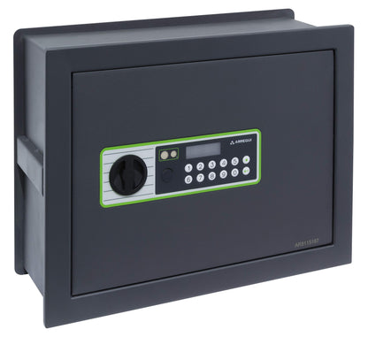 ARREGUI Supra 241150 Wall Safe with Combination Lock | Wall Mount Safe with Electronic Lock | Double Bolt Locking System | Adjustable Depth | Easy Installation | Hidden Safe | 12.6 x 16.5 x 5.9/9.8in.