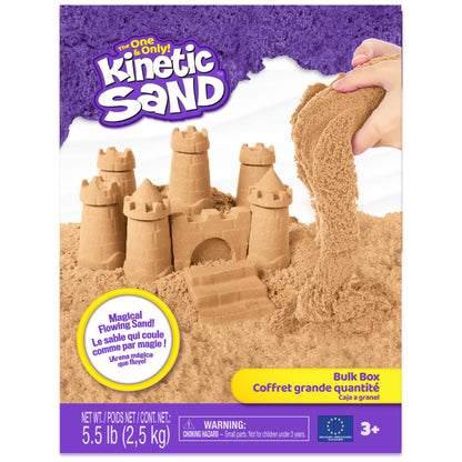 Kinetic Sand 2.5 kg - original magical kinetic sand from Sweden, natural brown, well-known from preschools, perfect for creative indoor sand play, for children ages 3 and up.