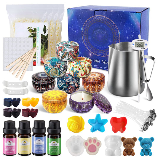 JOYBOY Candle Making Kit, DIY Scented Candle Gifts Candle Making Set, 8 Candle Tins, for Candle Making Beginners, Accessories Set