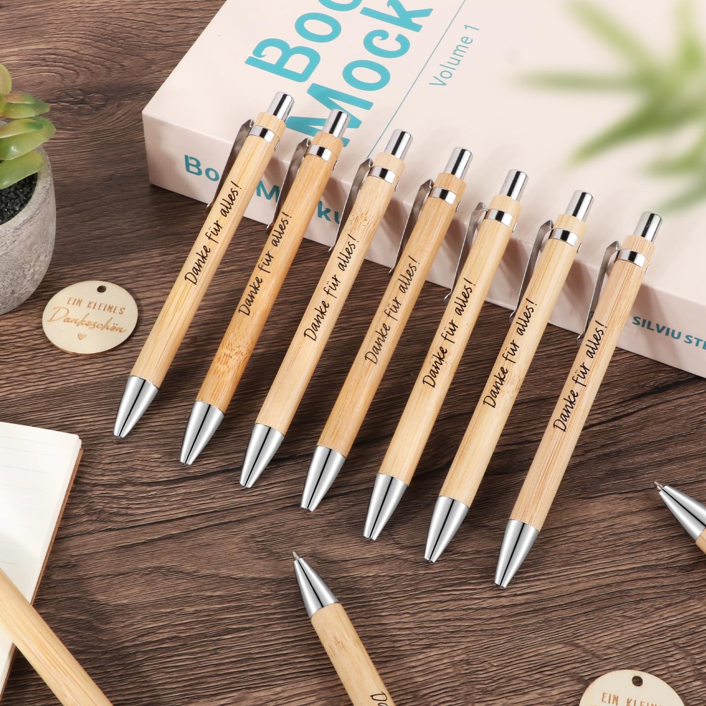 BOFUNX 20pcs Thank You Gifts Thank You for Everything Pen Gifts Wood Pen Thank You Gift Farewell Gift for Colleagues Educators Teachers Daycare School Retirement