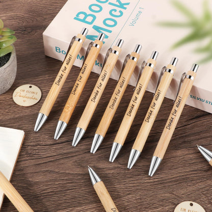 BOFUNX 20pcs Thank You Gifts Thank You for Everything Pen Gifts Wood Pen Thank You Gift Farewell Gift for Colleagues Educators Teachers Daycare School Retirement