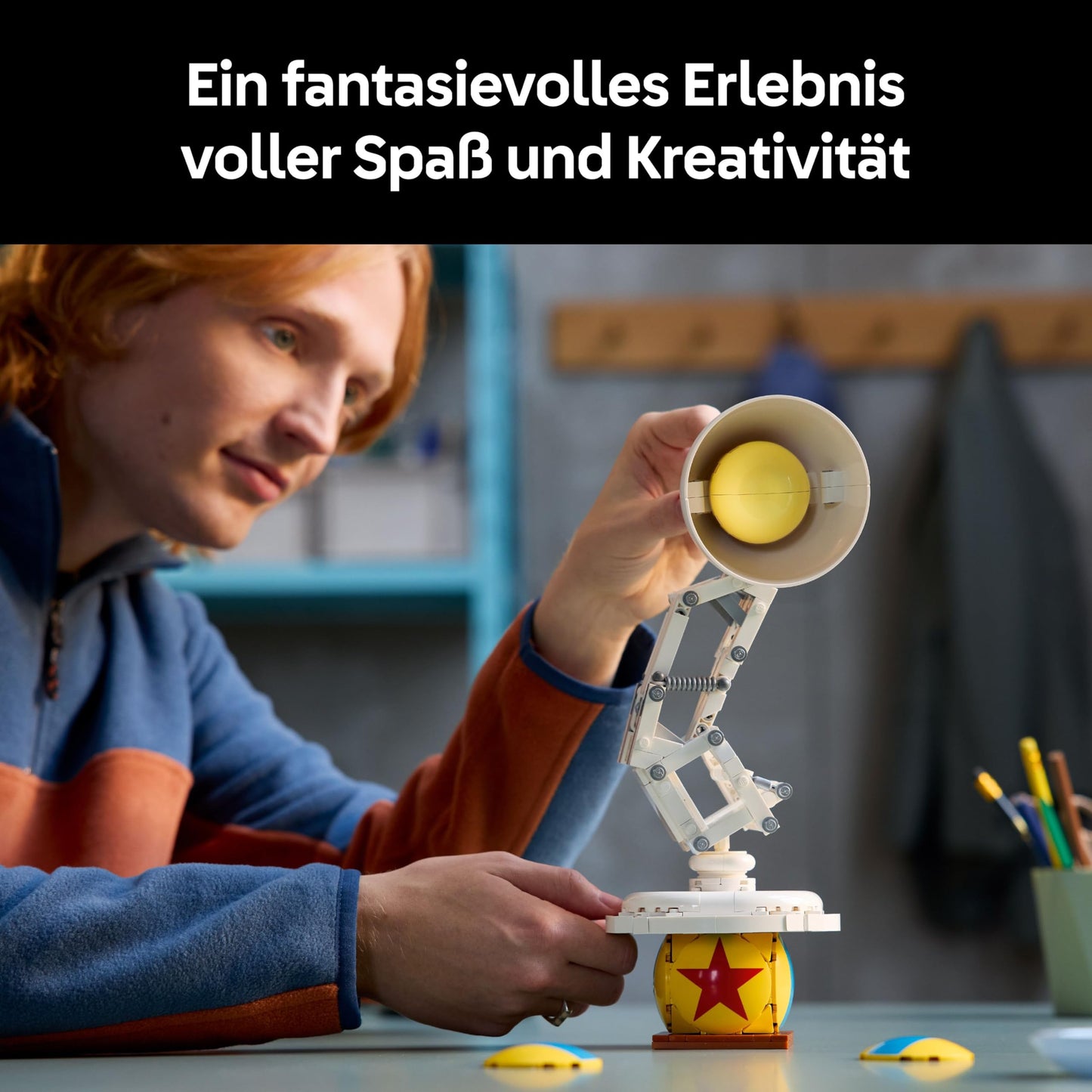 LEGO Ideas | Disney Pixar Set - Buildable desk lamp playset - Toy for adults - Gift for men and women - Creative building model as desk decoration 21357
