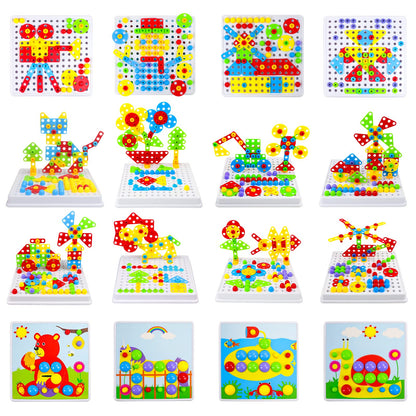 Toys from 3 years Screw game from 4 years with Electric drill Cordless screwdriver Children creative 3D puzzle Children's games Toolbox Children's games from 3 4 5 6 years gift Boys Girls