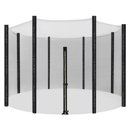 SONGMICS replacement net for round trampoline, Ø 366 cm, safety net for 8 straight posts, round net, black STN12FT