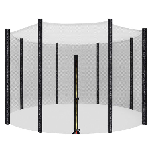 SONGMICS replacement net for round trampoline, Ø 366 cm, safety net for 8 straight posts, round net, black STN12FT