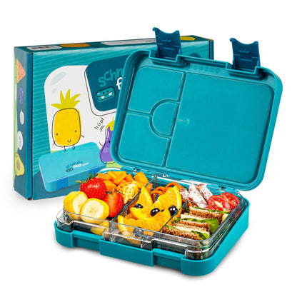 Chomp Chomp Junior lunch box for kids with compartments, colorful, divided & leak-proof, BPA-free lunchbox for daycare, bento box, safe snack box