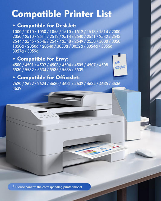 RUDGUZ 301 XL Multipack Compatible for HP 301 Printer Cartridges 301XL for HP Envy 4500 Printer Cartridges 5530 4504 5534 Deskjet 2540 2544 1510 Officejet 4630 2620 (2 Pack)