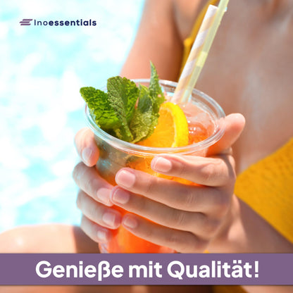 Inoverse 1000 pieces Plastic Cups, 0.3 L Transparent Disposable Cups, Plastic Party Cups, Beer Cups, Water Cups.