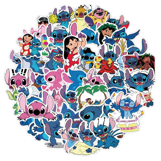 100-Piece Sticker Set, Stitch Graffiti Stickers for Kids, Waterproof Stickers for Girls and Boys, Suitcase, Skateboard, Laptop, Refrigerator, Bicycles, DIY Scrapbooking, Toys, Decoration, Kids’ Birthday Party