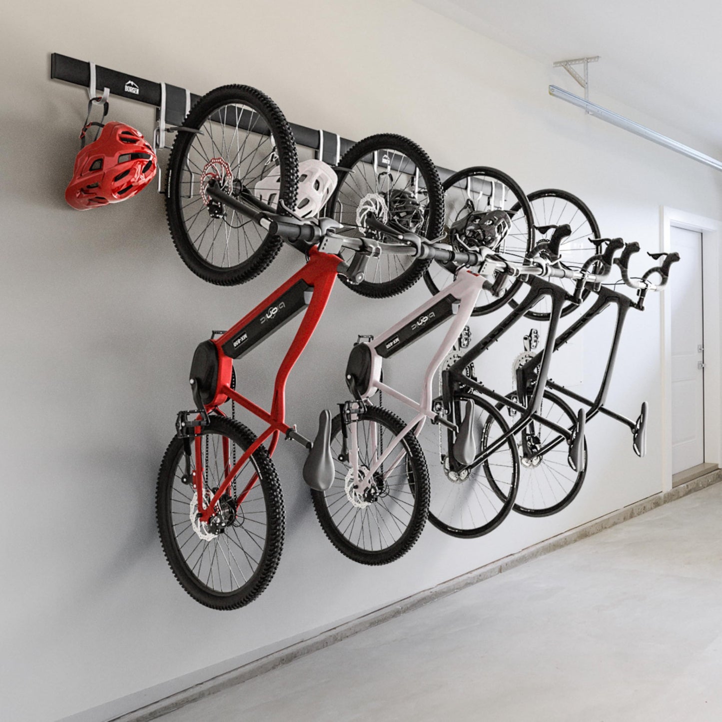 Borrow bike wall mount suitable for all bikes, such as E-bike, mountain bike, road bike, infinitely adjustable, bike wall mount