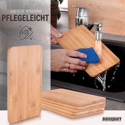 12 piece bamboo wood breakfast board set - 22x14x0.8cm wooden board set board breakfast board wood board