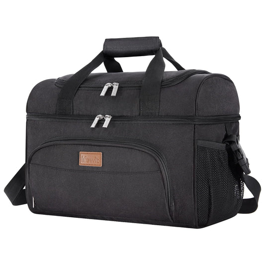 Lifewit large cooler bag for 27/32/48 cans, insulated lunch tote, lightweight, portable cooler, double-layered for picnics, beach, work