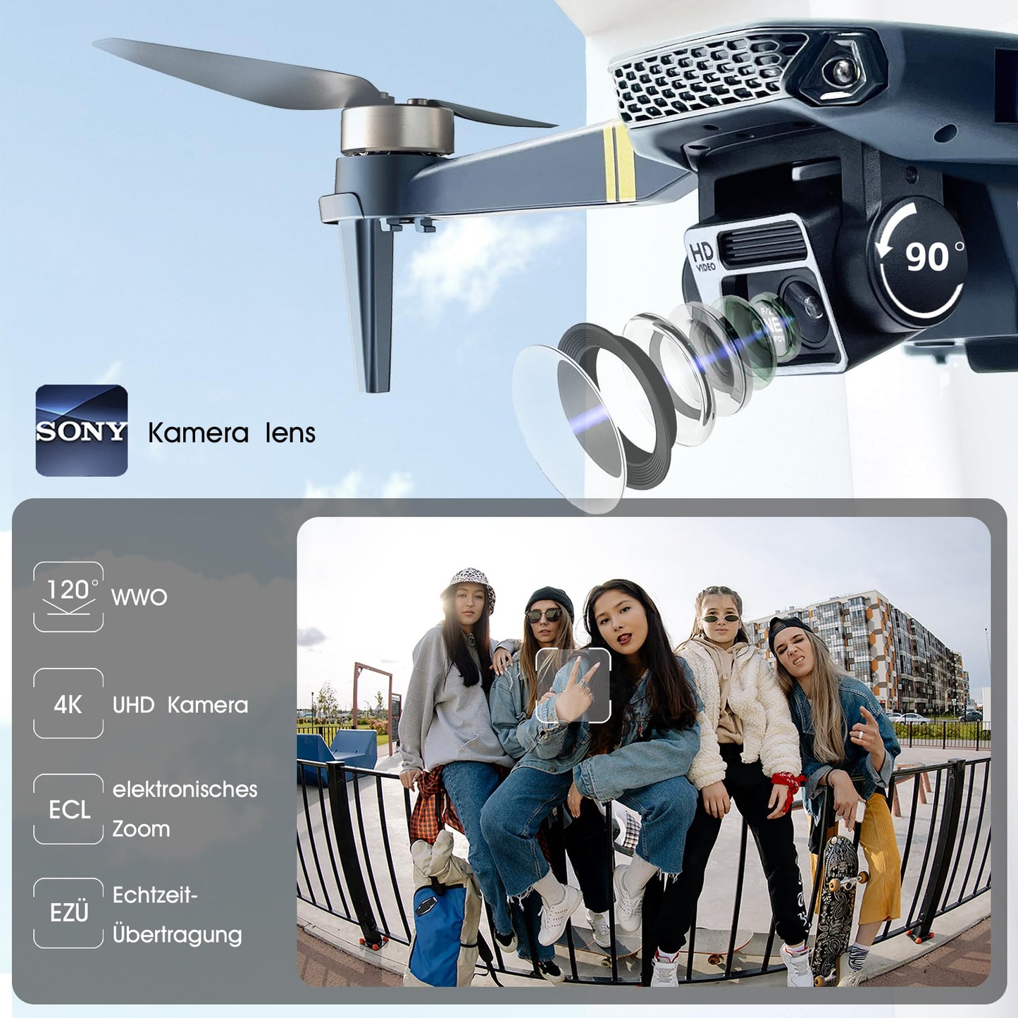 800 meter range foldable drone with camera for beginners - 60+ min flight time, WiFi FPV quadcopter-B0DZ5P8G8N