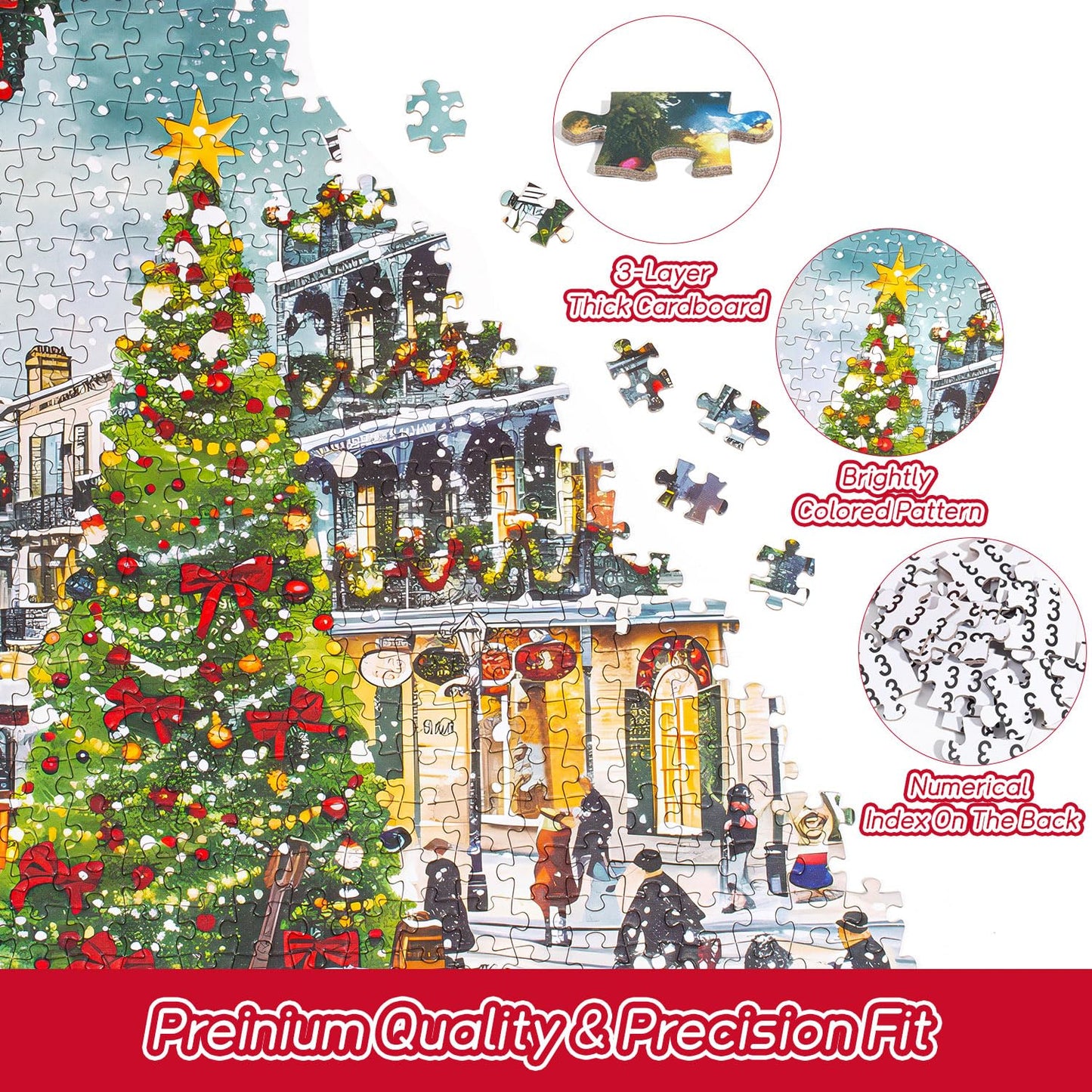 Puzzle Advent Calendar 2024 for kids and adults - 24 days Christmas calendar countdown with 1008 pieces Christmas puzzles, Christmas gifts for boys, girls, women, and men.