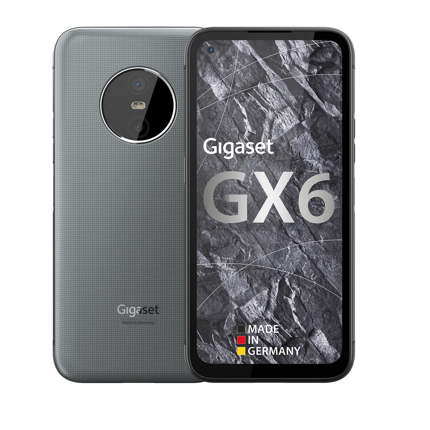 Gigaset GX6 - Outdoor 5G Smartphone - Military standard - dust & waterproof IP68 - 6.6" FHD+ display with Gorilla Glass - 128GB+6GB RAM - 50MP camera - Fast charging, Made in Germany, Titanium Grey