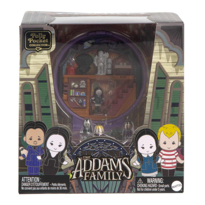 Polly Pocket Collector Playset, The Addams Family Case with 4 Special Edition Figures and 1 Accessory, HXW25