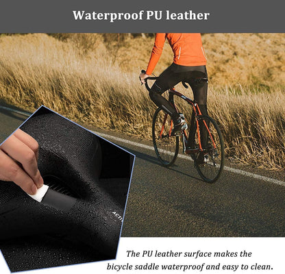 ROCKBROS Bike Saddle Comfortable Gel Seat Men Women Ergonomic Wide Bicycle Seat Soft Memory Foam MTB Road Bike 26*22cm Breathable Waterproof, Black