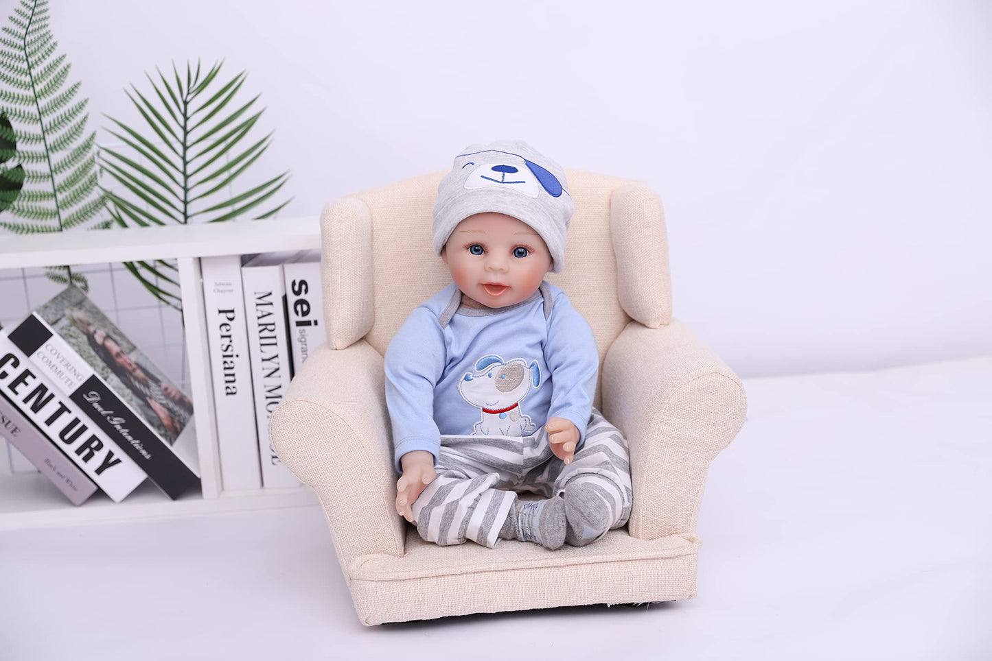 ZIYIUI Reborn Baby 22 inch 55cm Realistic Doll made of Soft Silicone Vinyl - Handmade, Looks like a real baby.