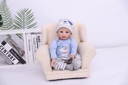 ZIYIUI Reborn Baby 22 inch 55cm Realistic Doll made of Soft Silicone Vinyl - Handmade, Looks like a real baby.