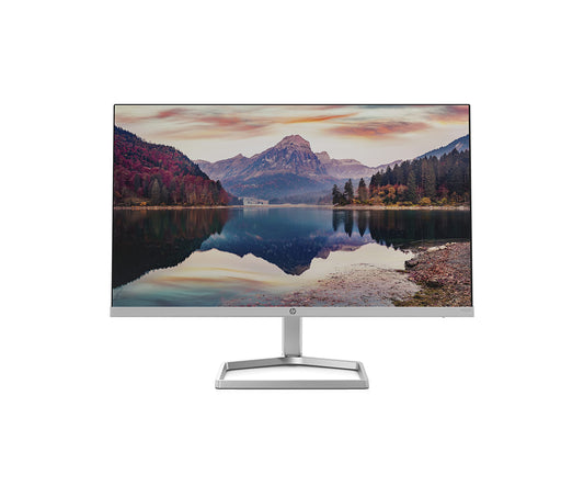 HP M22f Monitor - 21.5 inch screen, Full HD IPS display, 75Hz, 5ms response time, VGA, HDMI 1.4, silver/black.