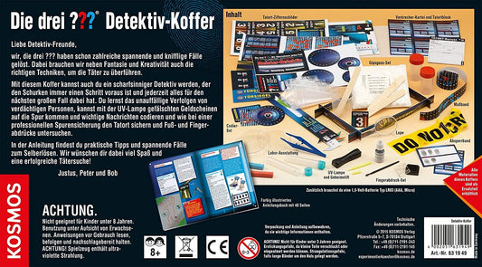 Cosmos The Three ??? Detective Case, Detective Toy, Detective Equipment, Detective Set, Birthday Gift for Children, Gift for Kids aged 8-12 years, The Three Investigators