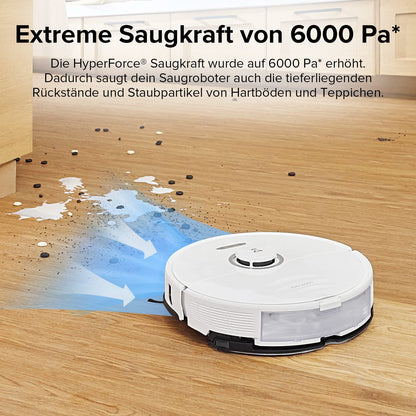 roborock S8 robot vacuum with dual brush & 6000Pa suction power & 3D structured light obstacle avoidance. Compatible with Alexa for pet hair. Upgrade to S7.