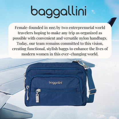 Baggallini women's bag with 3 zippers handbags, Pacific, one size