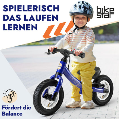 BIKESTAR Kids Balance Bike for Boys and Girls from 2-3 years | 10 Inch Sports Toddler Bike | Blue | Try Risk-Free