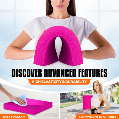 Yes4All MM7B Balance Pad L XL includes balance pad for adults for stability; perfect for fitness workout training at home, work (Pink-L)
