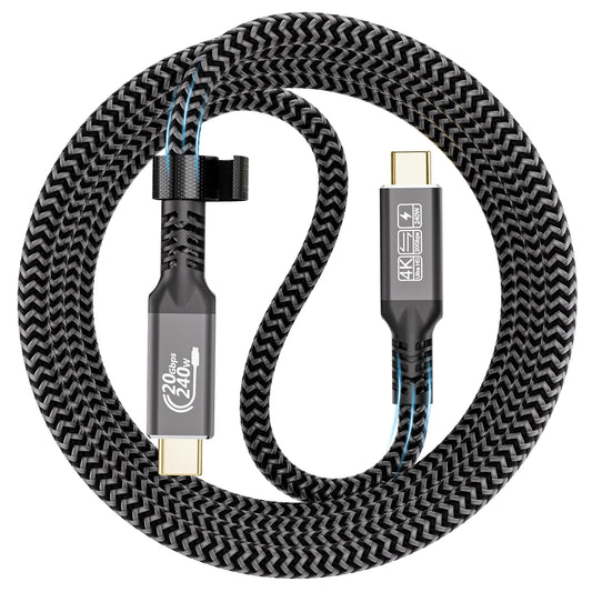 CAKOBLE USB C cable 2m, 240W USB C 3.2 Gen2 cable 20 Gbps charging cable, USB C monitor 4K@60Hz compatibility Thunderbolt 4 cable for iPhone 15, MacBook iPad Pro, Samsung S24/S22