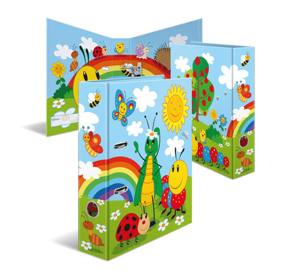 HERMA A4 Kids Birthday Set, 10 pieces, 7 cm wide, ring binder with kindergarten theme, colorful file folder with inner print for boys, girls, and kids.