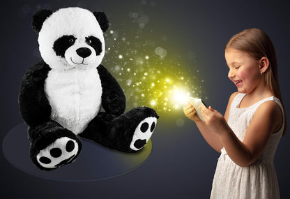 BRUBAKER XXL Panda 100 cm large plush toy stuffed animal teddy bear