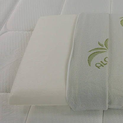 Baldiflex Soap Memory Foam Pillow, Aloe Vera Cover, White, 2-pack