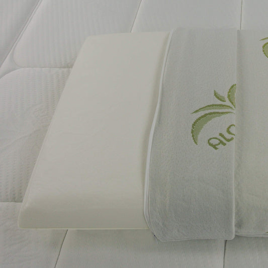 Baldiflex Soap Memory Foam Pillow, Aloe Vera Cover, White, 2-pack