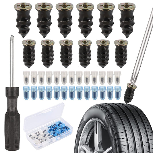 Zocipro 30 Pieces Vacuum Tire Repair Nail, Tire Repair, Tire Repair Nail, with Screwdriver, Tire Repair Rubber Nail, Tubeless Tire Repair Kit, for Car, Motorcycle