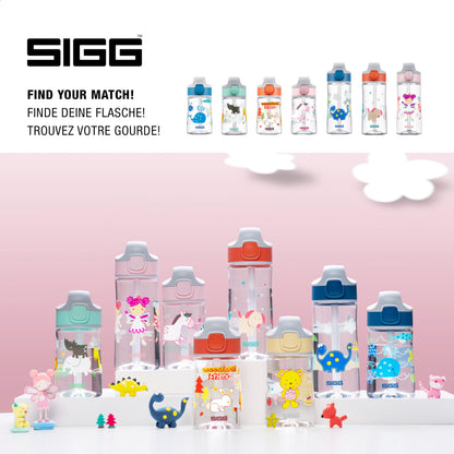 SIGG - Tritan Kids Water Bottle - Miracle Furry - With Straw - Leak-proof - Dishwasher safe - Microwave safe - Scratch-resistant - BPA-free - School & Sports - Yellow with Teddy Bear - 0.35L