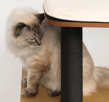 Catit, 52046, Vesper AA8 Cat Furniture High Base, black, cube cave with two platforms, 1 piece (1 pack)