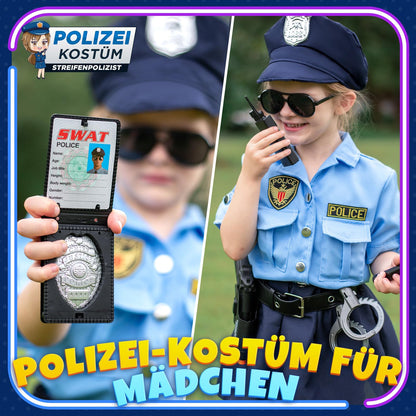 INNOCHEER Police Costume for Kids Boys and Girls - Halloween Carnival Costume - Police Toy (Large 8-10 Years)