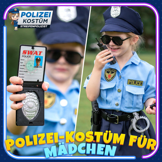 INNOCHEER Police Costume for Kids Boys and Girls - Halloween Carnival Costume - Police Toy (Large 8-10 Years)