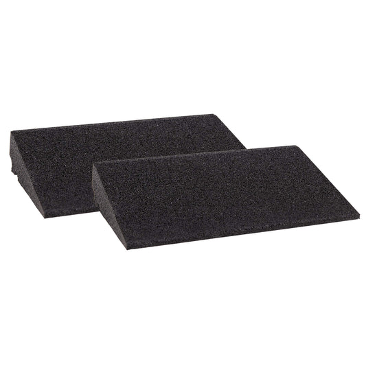 Curb ramp rubber LxWxH: 400x250x70 mm Set = 2 pieces black (ramp rubber wedge wheelchair ramp access ramp access wedge access aid door threshold ramp, car ramp)